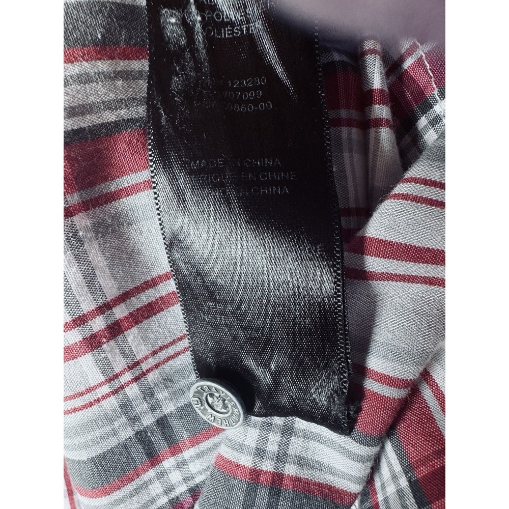 Travis Mathew Button-Up Shirt Large Multicolor Red White Gray-Blue Excellent - Picture 13 of 16